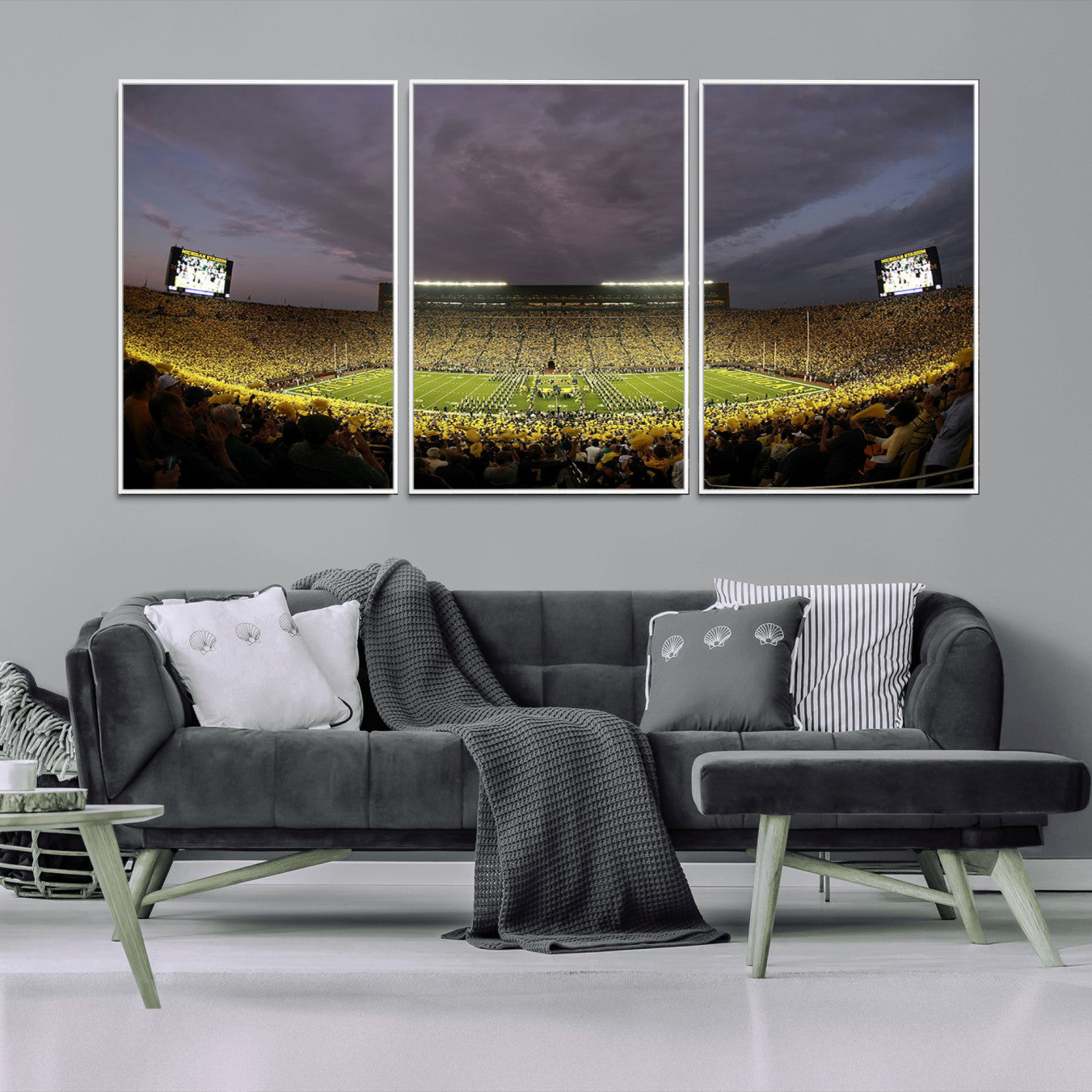 72404-MGV-CV-36X24-Michigan Wolverines Print - Michigan Stadium Wall Art Canvas Print