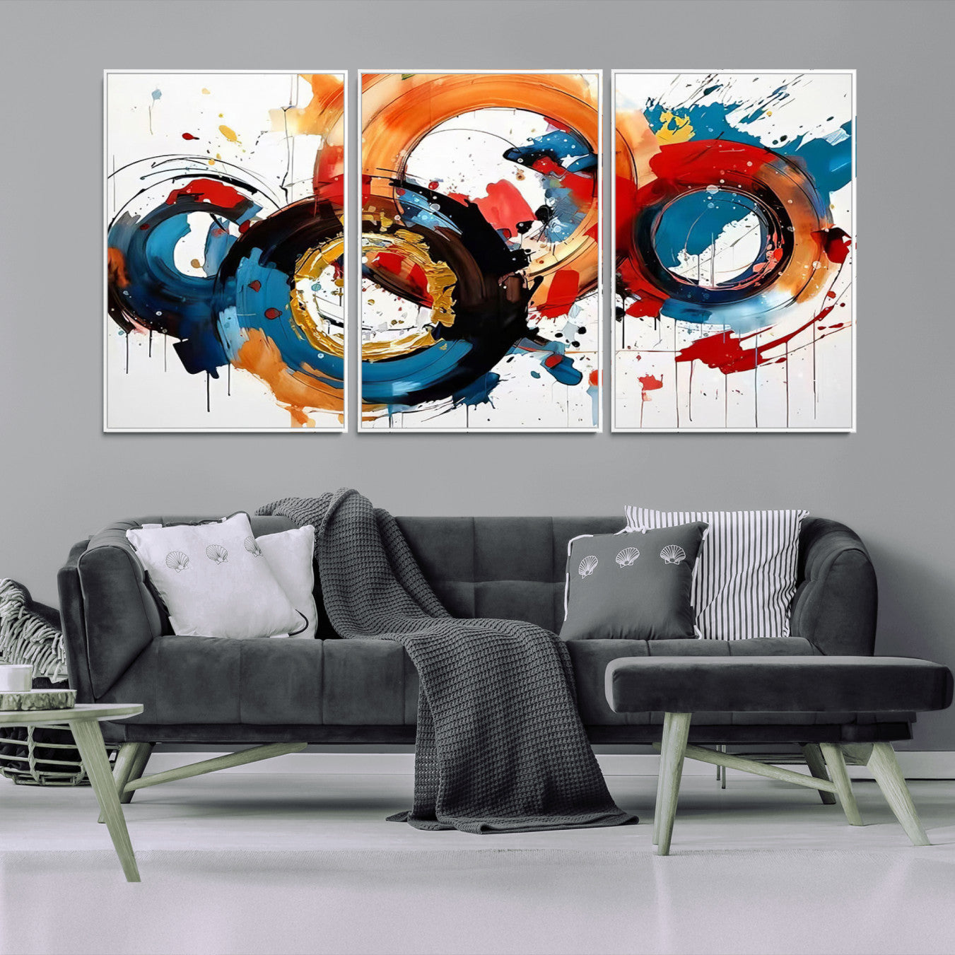 88266-MGV-CV-36X24-Abstract Wall Art, Rings Wall Art Canvas Print