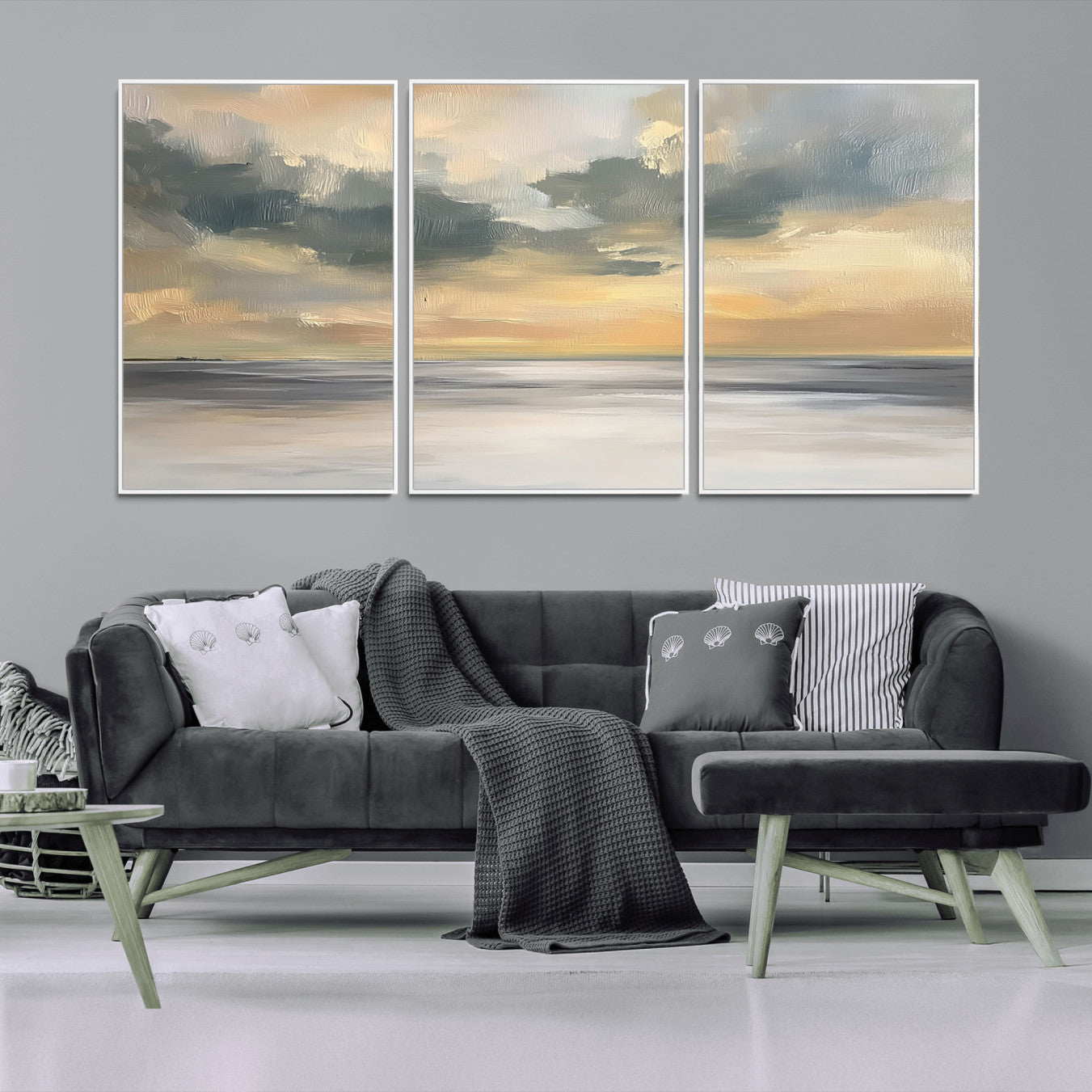 45544-MGV-CV-36X24-Modern Coastal Artwork with Vibrant Abstract Ocean Waves Wall Art Canvas Print for Contemporary
