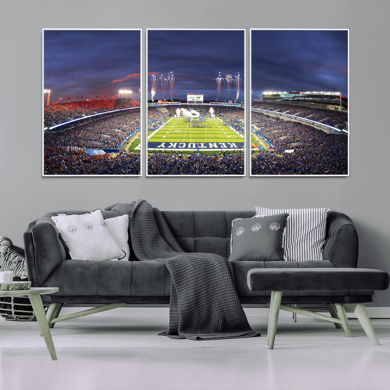 -Kroger Field Canvas Wall Art - Kentucky Stadium Wall Art Print - Sunset Football Stadium Wall Decor