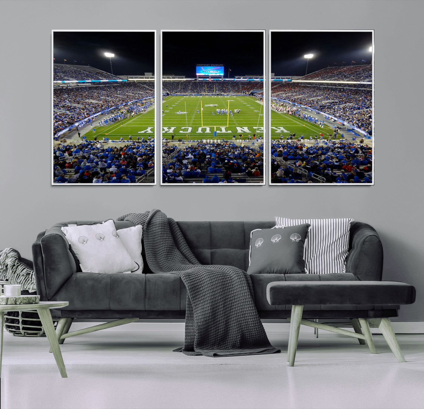 -Kroger Field Canvas Wall Art - Kentucky Stadium Wall Art Print - Sunset Football Stadium Wall Decor