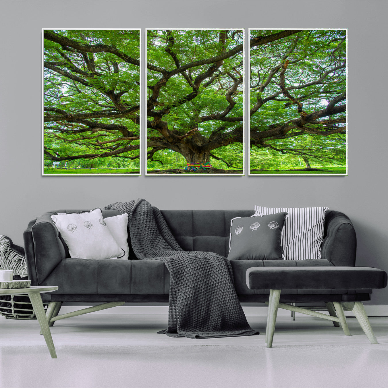 16118389-MGV-CV-36X24-Oak Tree Wall Art Print, Forest Canvas Wall Art for Home and Office, Framed Angel Oak Tree Canvas