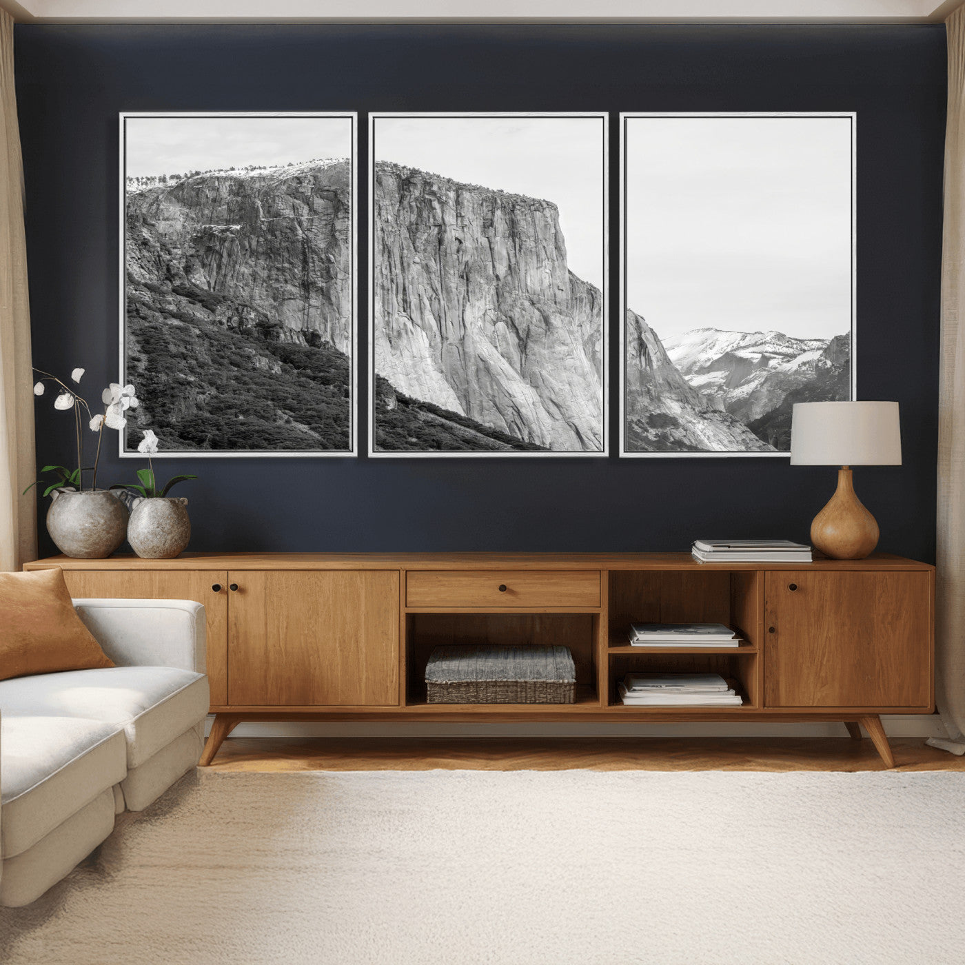 39393420-MGV-CV-36X24 - El Capitan Yosemite Mountain Wall Art – Yosemite Cliff Canvas Print, Rugged Terrain and Timeless Wilderness Decor for Office, Living Room or Cabin