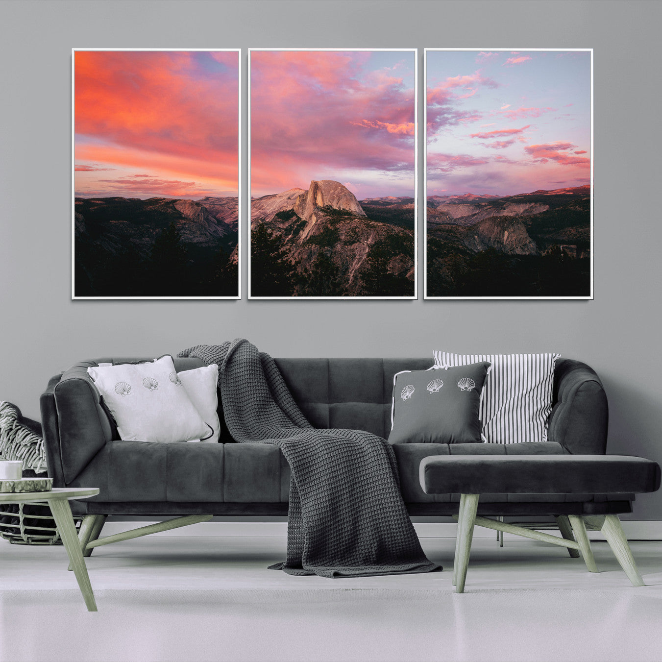 32786115-MGV-CV-36X24-Half Dome Wall Art Canvas Print – Framed Yosemite National Park Dramatic Sunset Adventurous Wilderness Artwork for Home, Office
