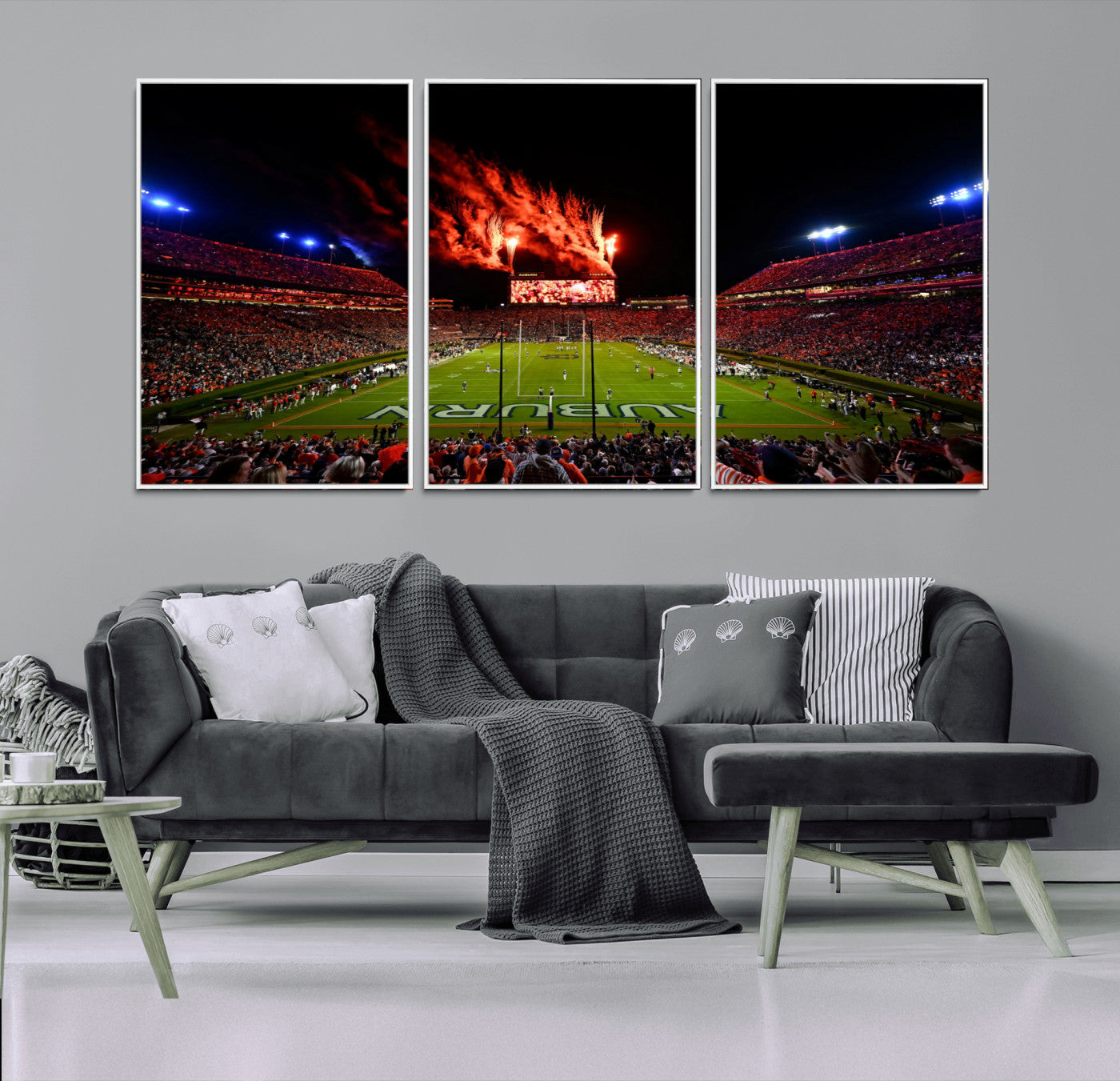 59046876-MGV-CV-36X24-Jordan-Hare Stadium Wall Art Canvas Print, Football Stadium Aerial View, College Sports Art for Man Cave or Game Room (Copy)