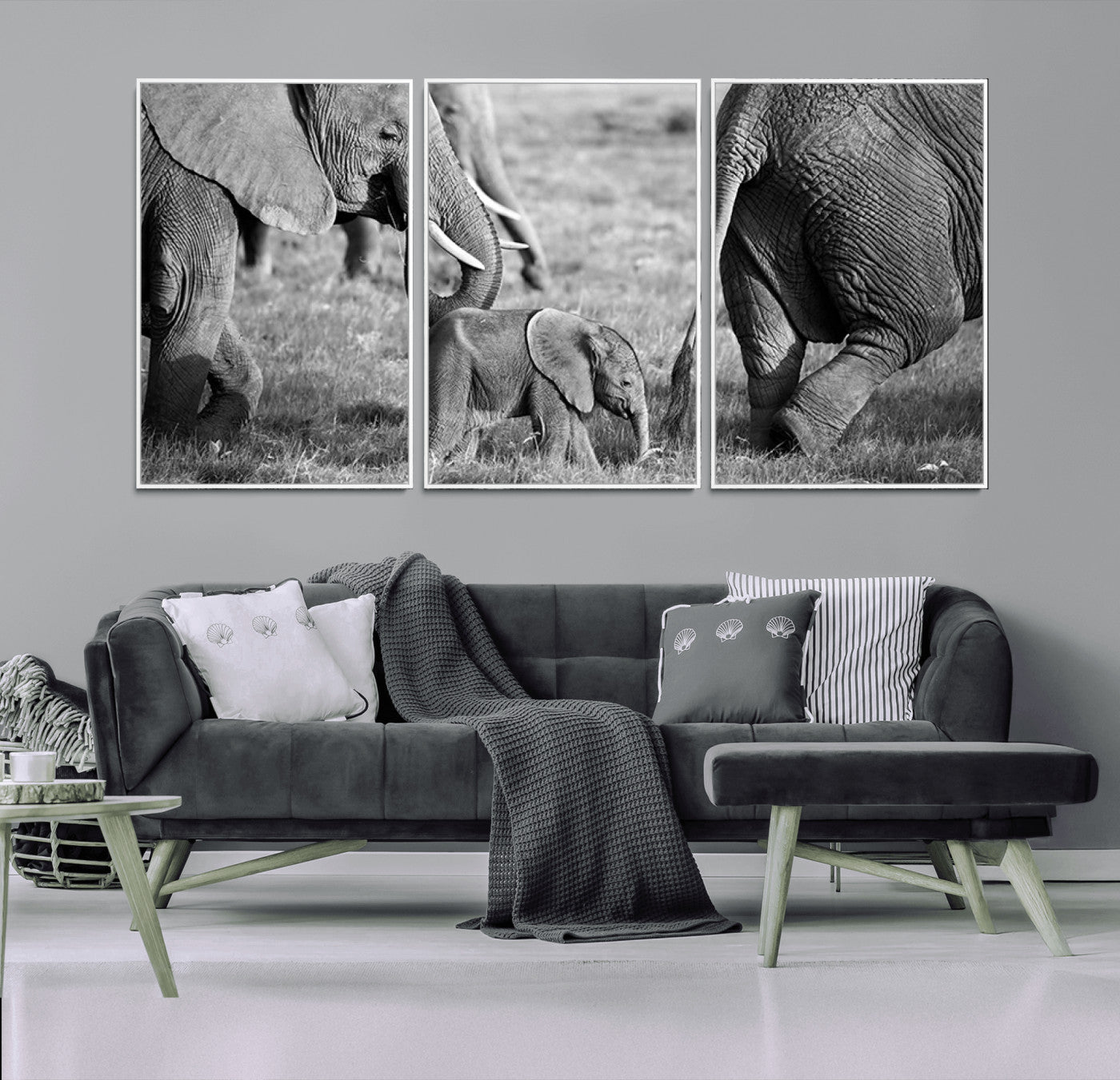 95787-MGV-CV-36X24-Wild Elephant Wall Art Canvas Print