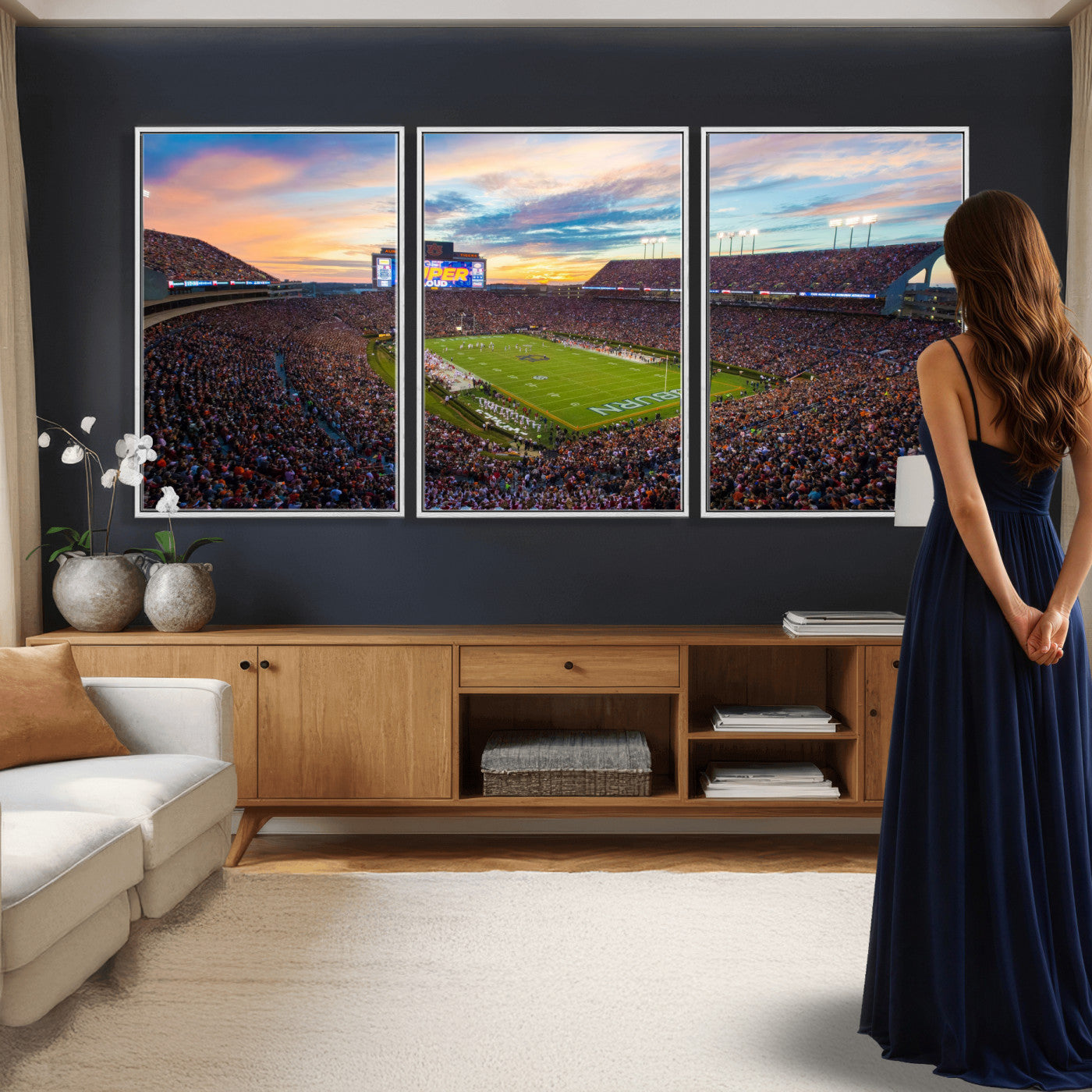 75203764-MGV-CV-36X24 - Jordan-Hare Stadium Auburn Tigers Football Stadium Canvas Wall Art