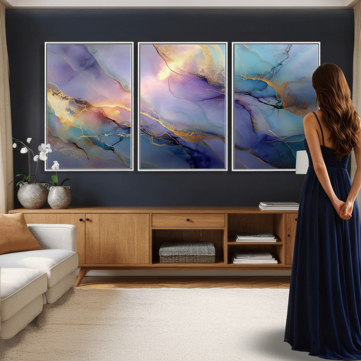 50939878-MGV-CV-36X24 - Colorful Abstract Canvas Wall Art Print, Vibrant Popup Color Art Print