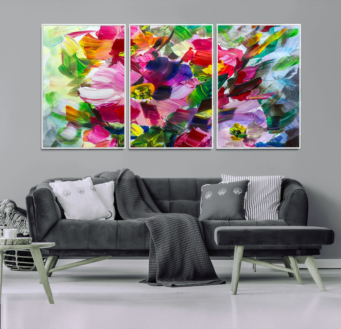 75768-MGV-CV-36X24-Oil Flower Abstract Canvas Print