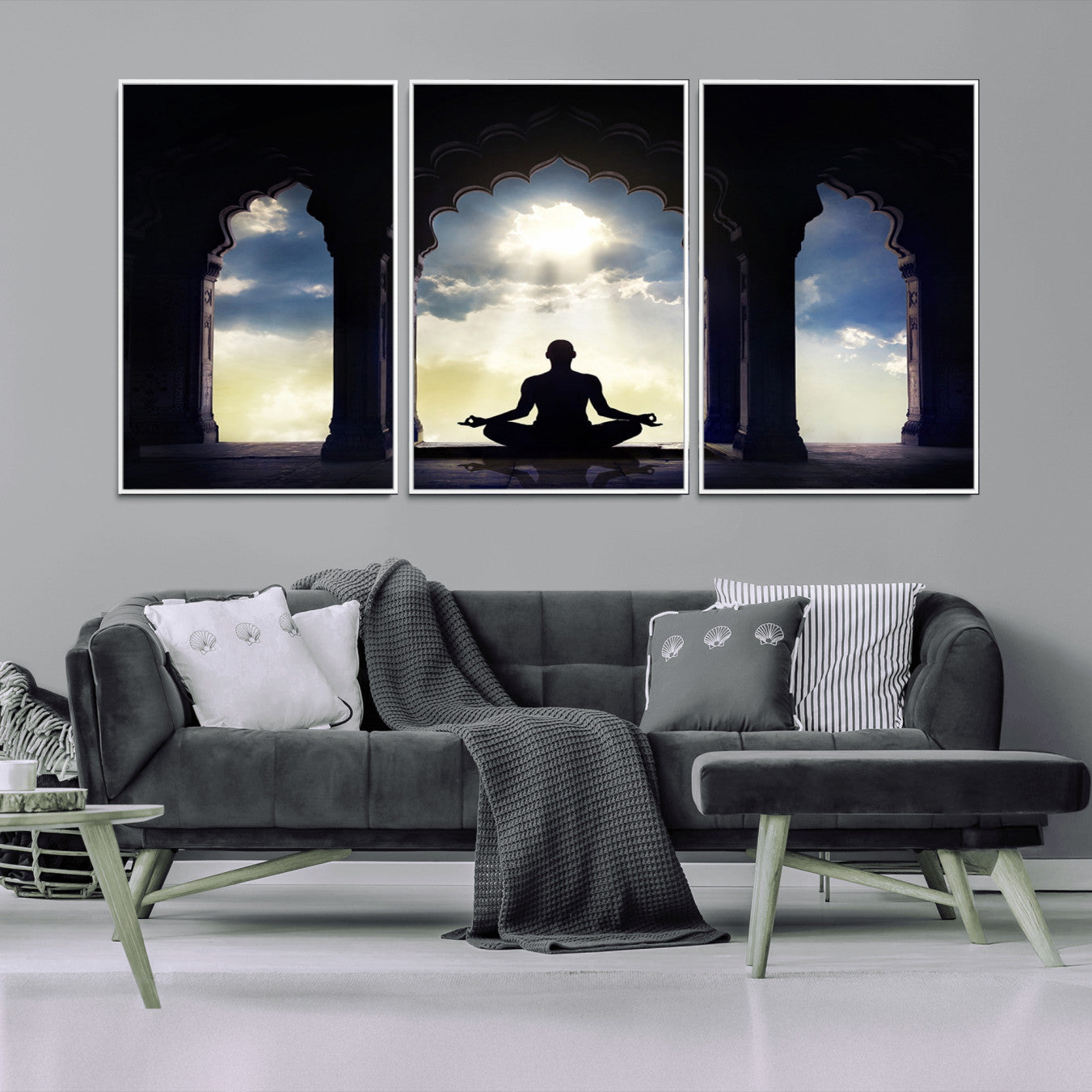 -Women and Yoga Wall Art Canvas Print