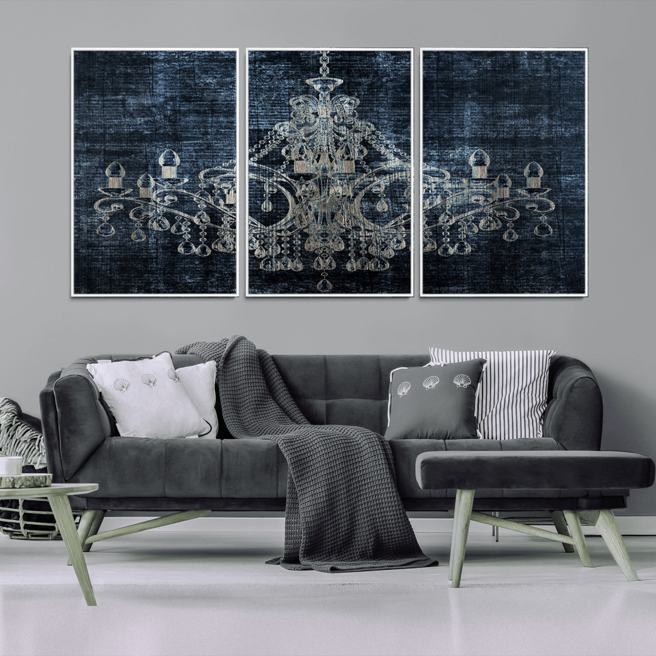 52092-MGV-CV-36X24-Dark Chandelier Wall Art Canvas Print