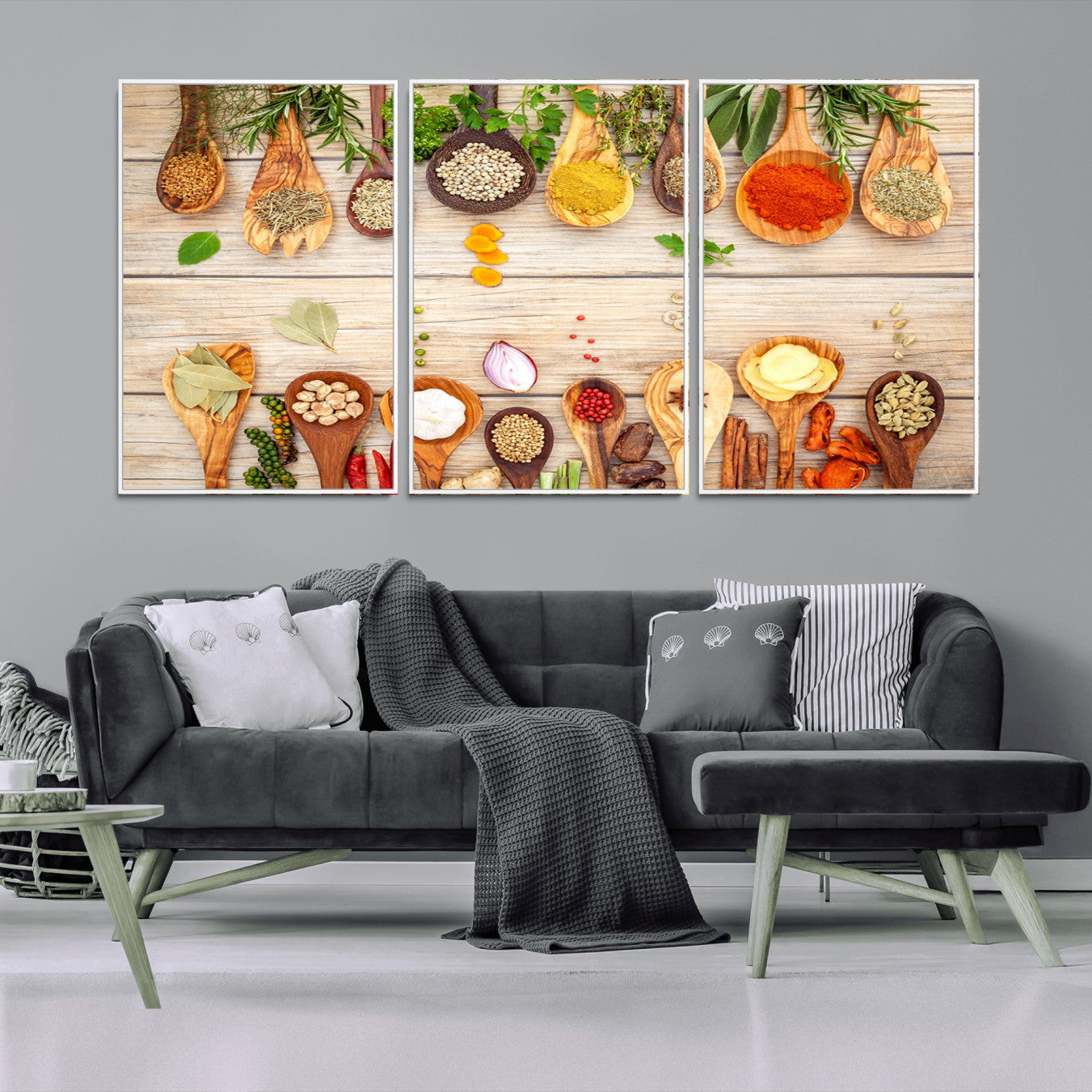 -Kitchen Spice on the Table Wall Art, Kitchen Spice Wall Art Canvas Print