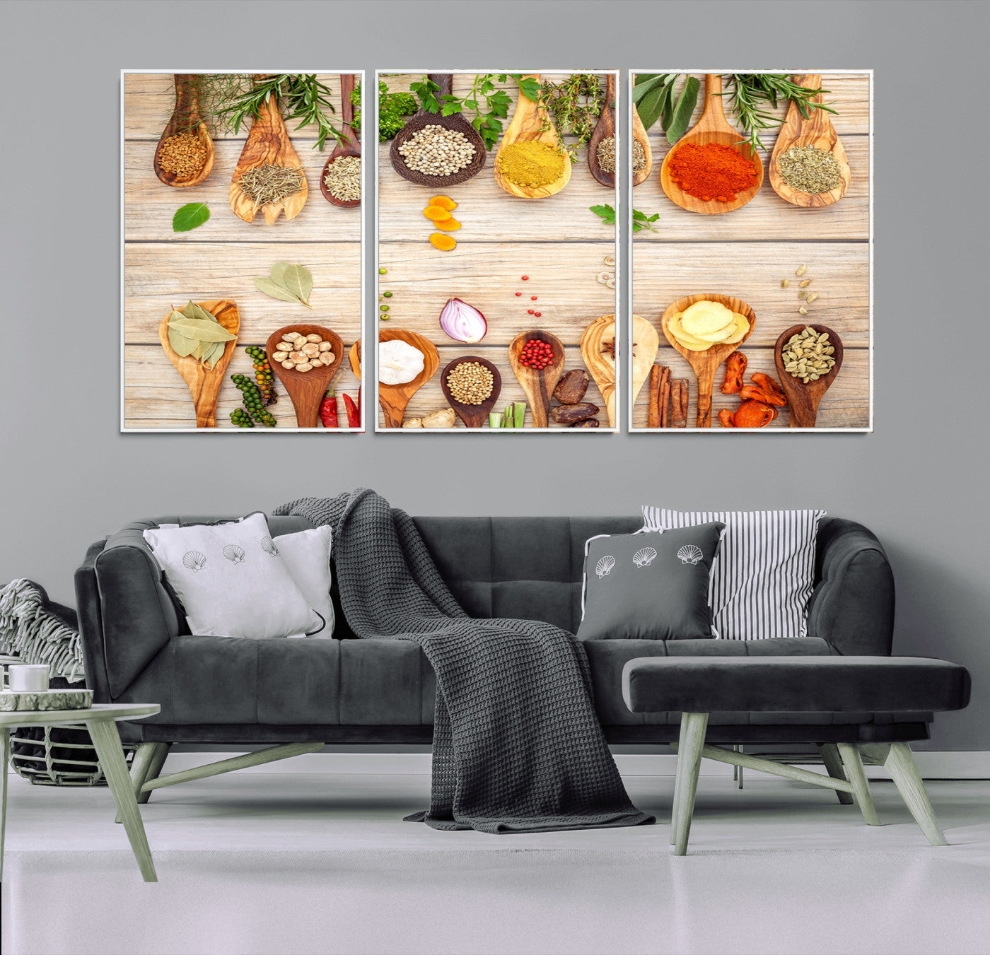 -Kitchen Spice on the Table Wall Art, Kitchen Spice Wall Art Canvas Print