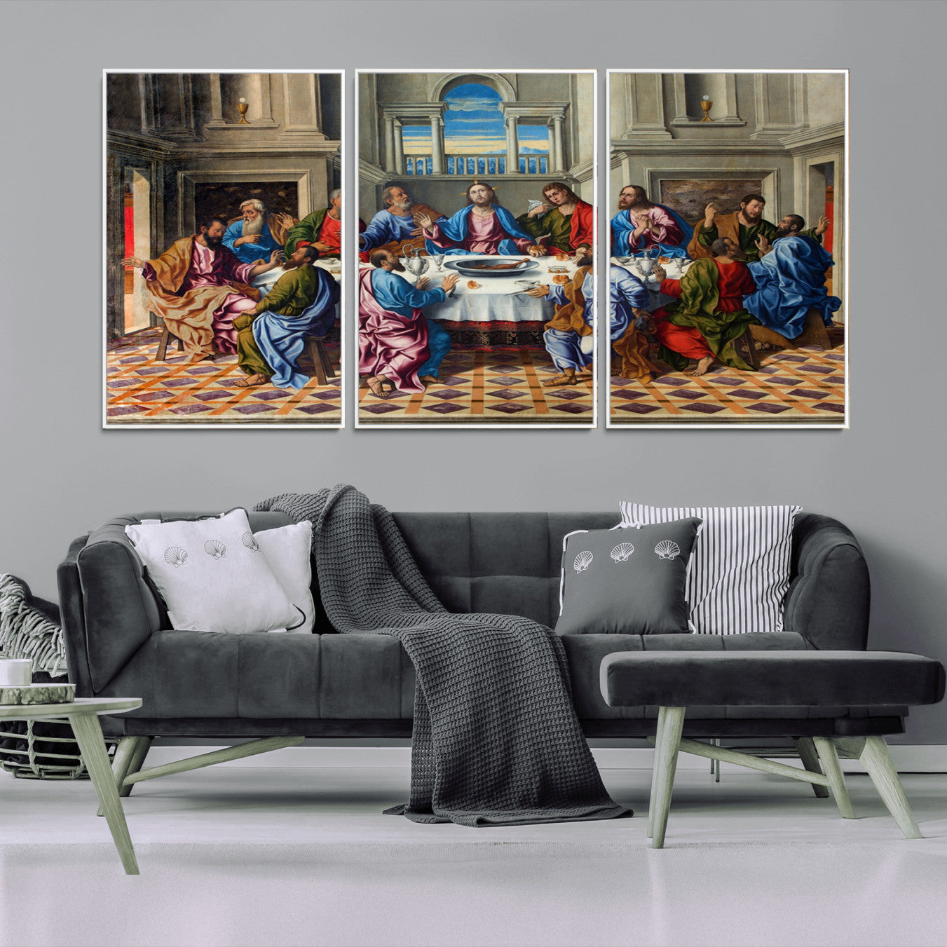 -The Last Supper Multi Panel Canvas Wall Art