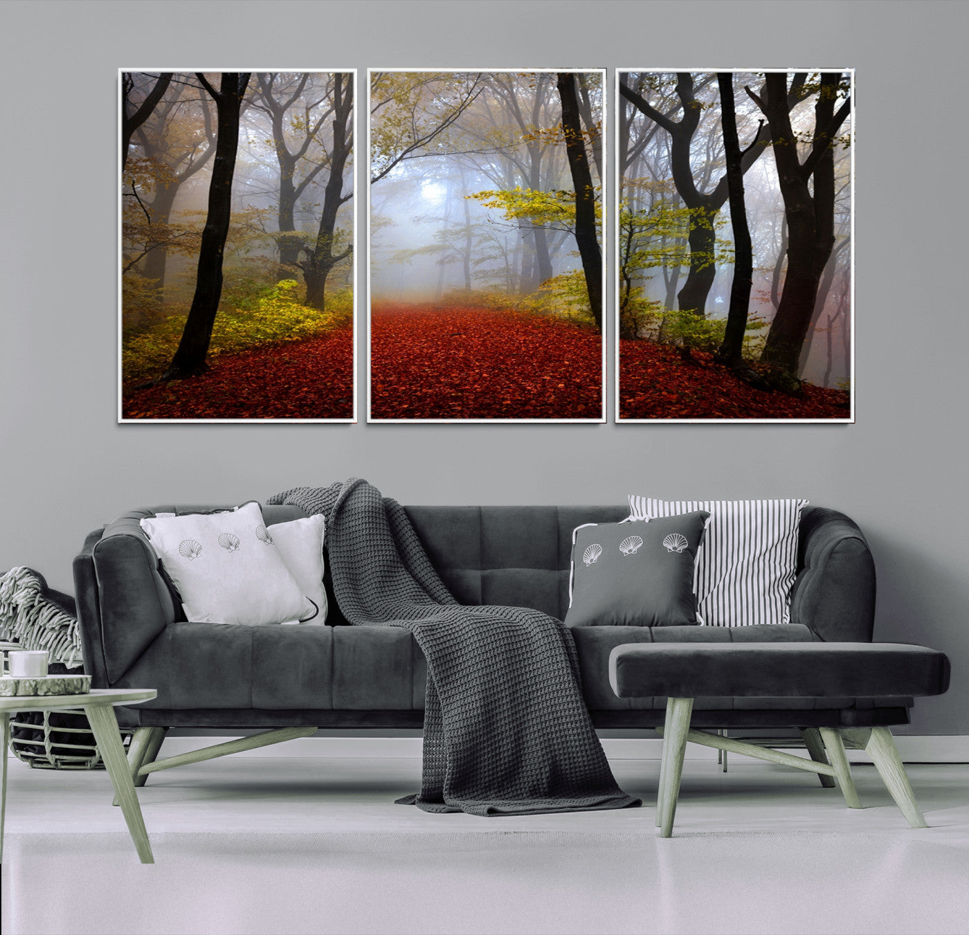 12426-MGV-CV-36X24-Foggy Forest Wall Art Landscape Canvas Print