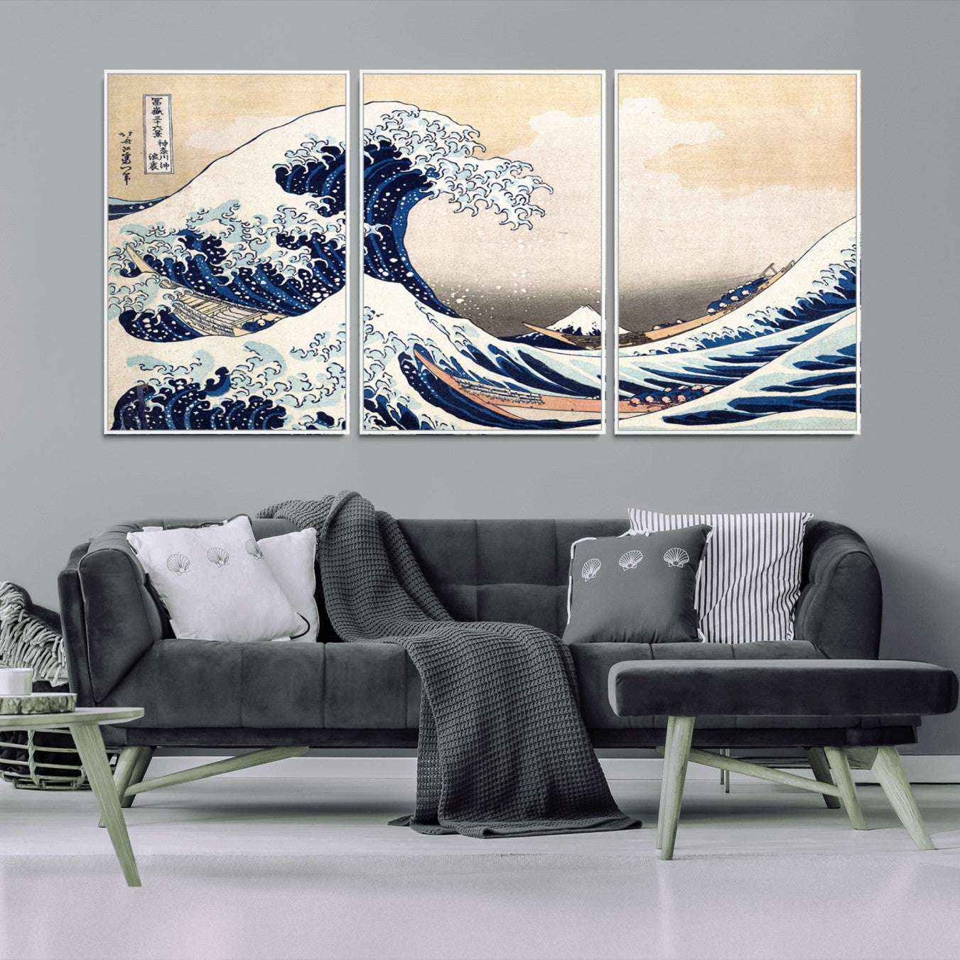 35635-MGV-CV-36X24-Wall Art Kanagawa Canvas Artwork Abstract Print
