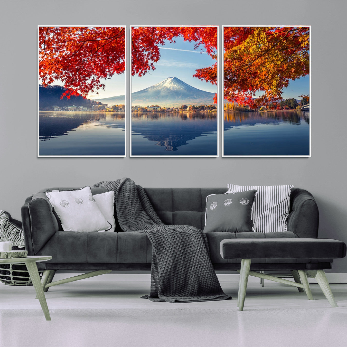 -Mount Fuji Canvas Wall Art Japan Autumn Mountain Canvas Print Wall Art