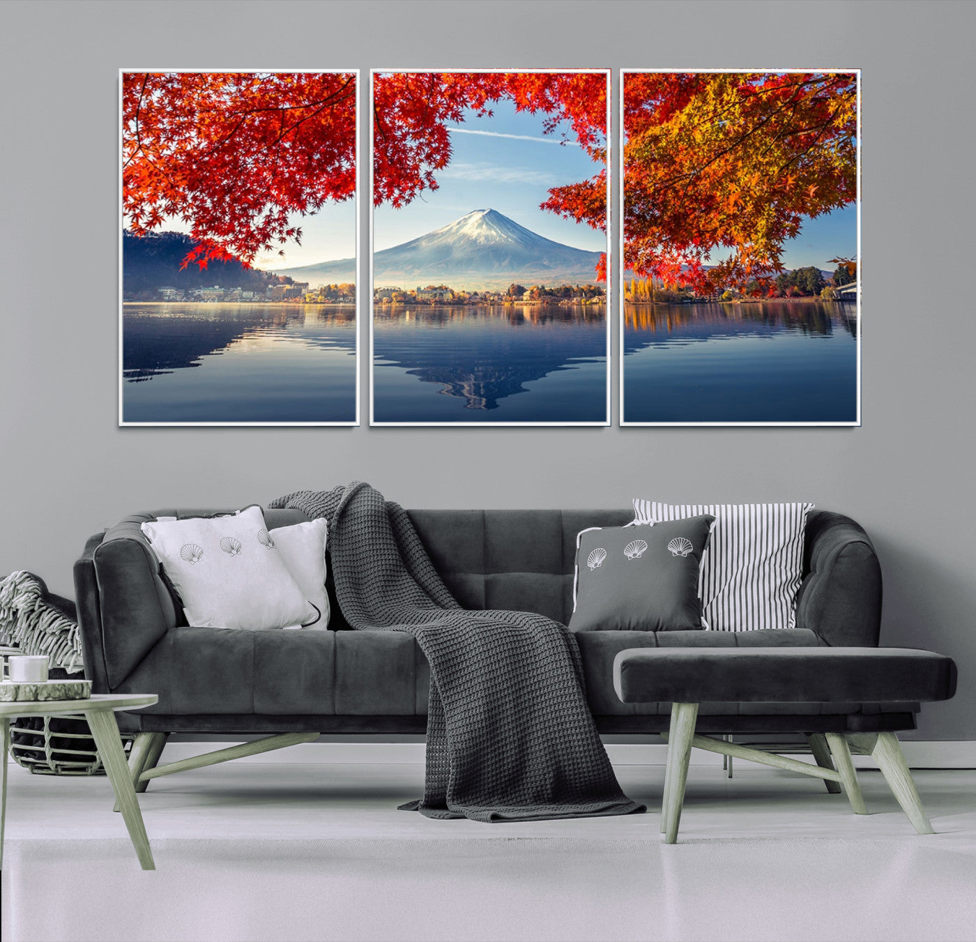 -Mount Fuji Canvas Wall Art Japan Autumn Mountain Canvas Print Wall Art