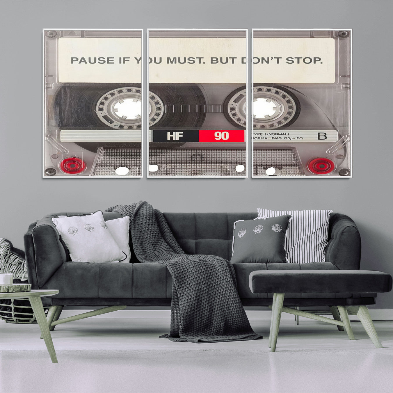-Music Cassette Iconic Wall Art Canvas Print