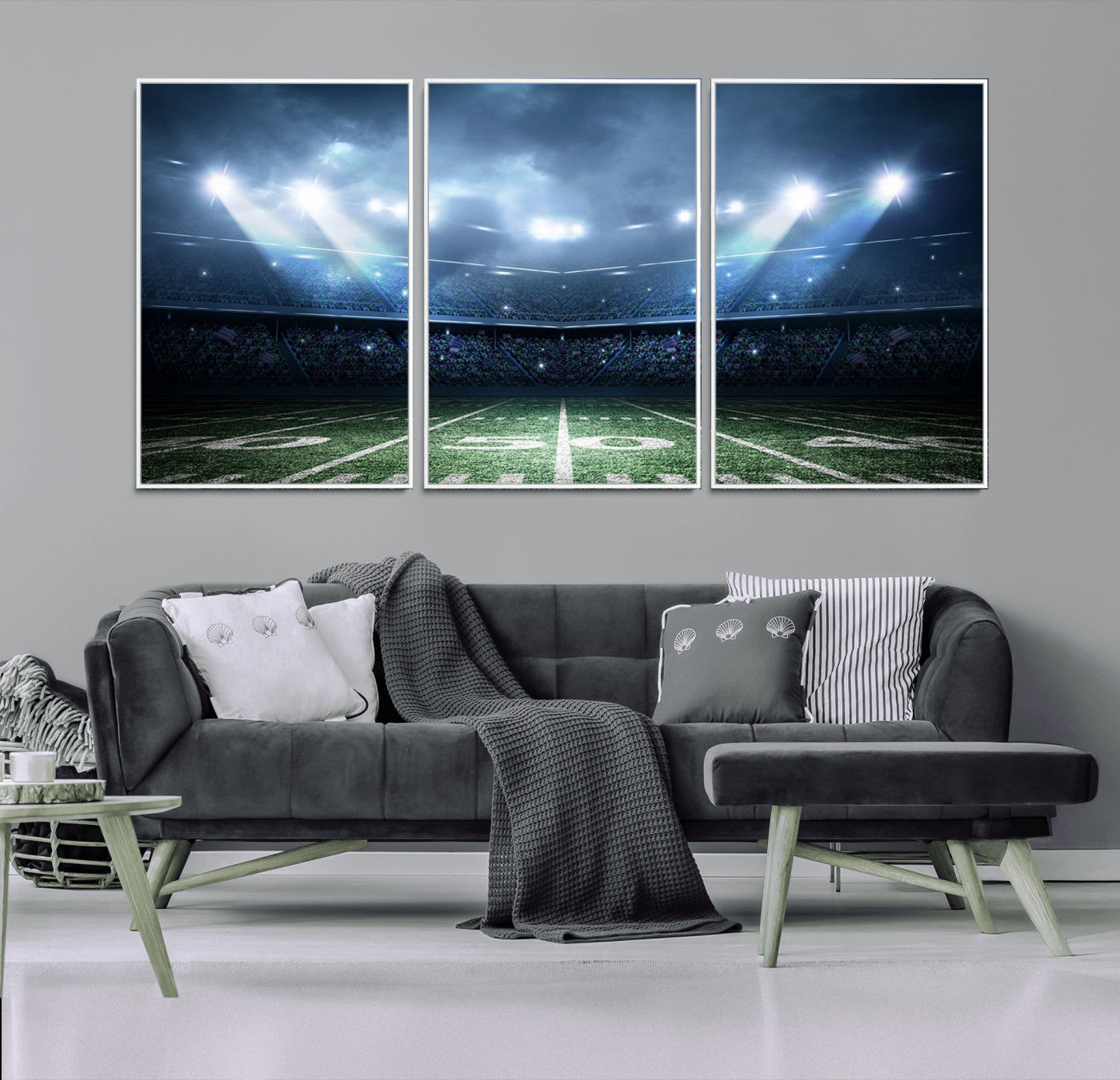 74741-MGV-CV-36X24-American Football Stadium Wall Art Canvas, American Football Stadium Canvas Print