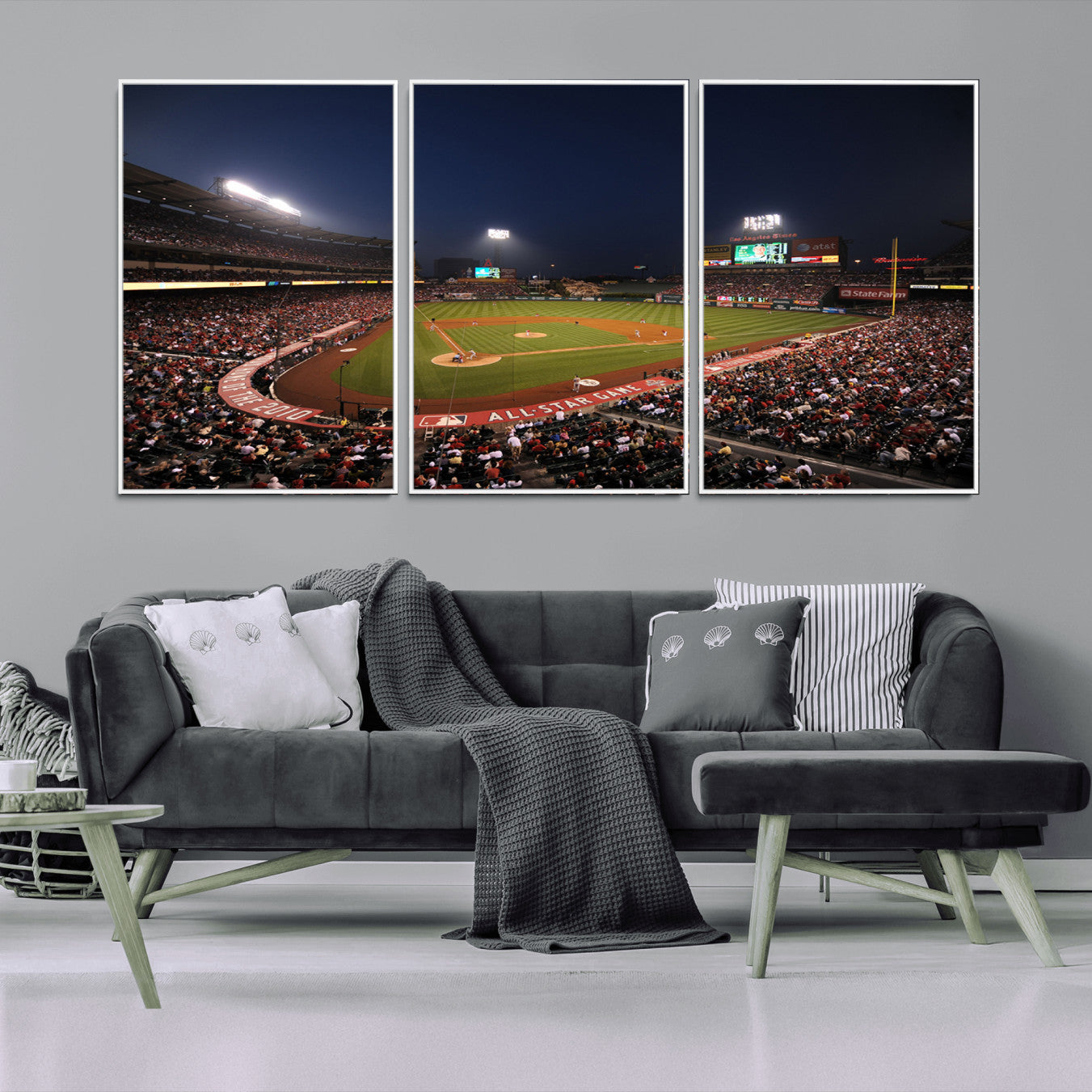 88896-MGV-CV-36X24-Los Angeles Angels Baseball Team Print - Anaheim Angel Stadium Wall Art Canvas Print