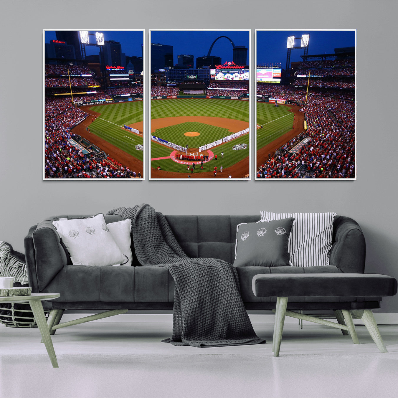-St. Louis Cardinals Baseball Team Print - Busch Stadium Wall Art Canvas Print