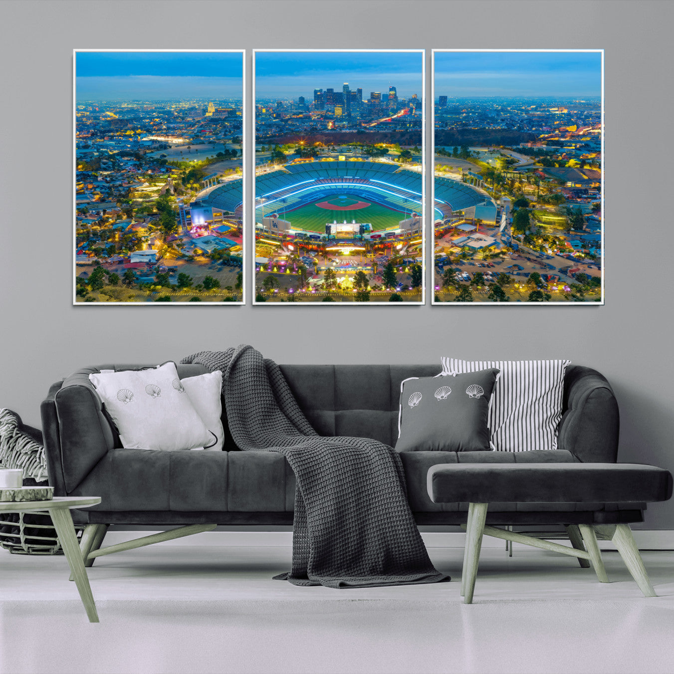 -Los Angeles Dodgers Wall Art Canvas, Dodger Stadium Wall Art Canvas Print - MLB Baseball Stadium
