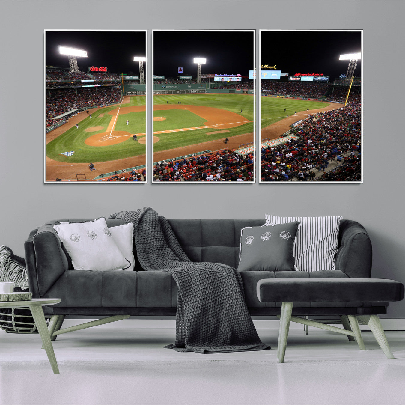 -Boston Red Sox Baseball Team Print - Massachusetts Fenway Park Stadium Wall Art Canvas Print
