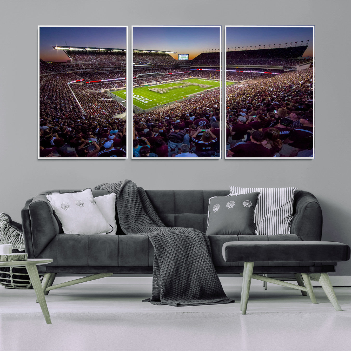-Texas A&M University Aggies Football Team Print - College Station Kyle Field Stadium Wall Art Canvas