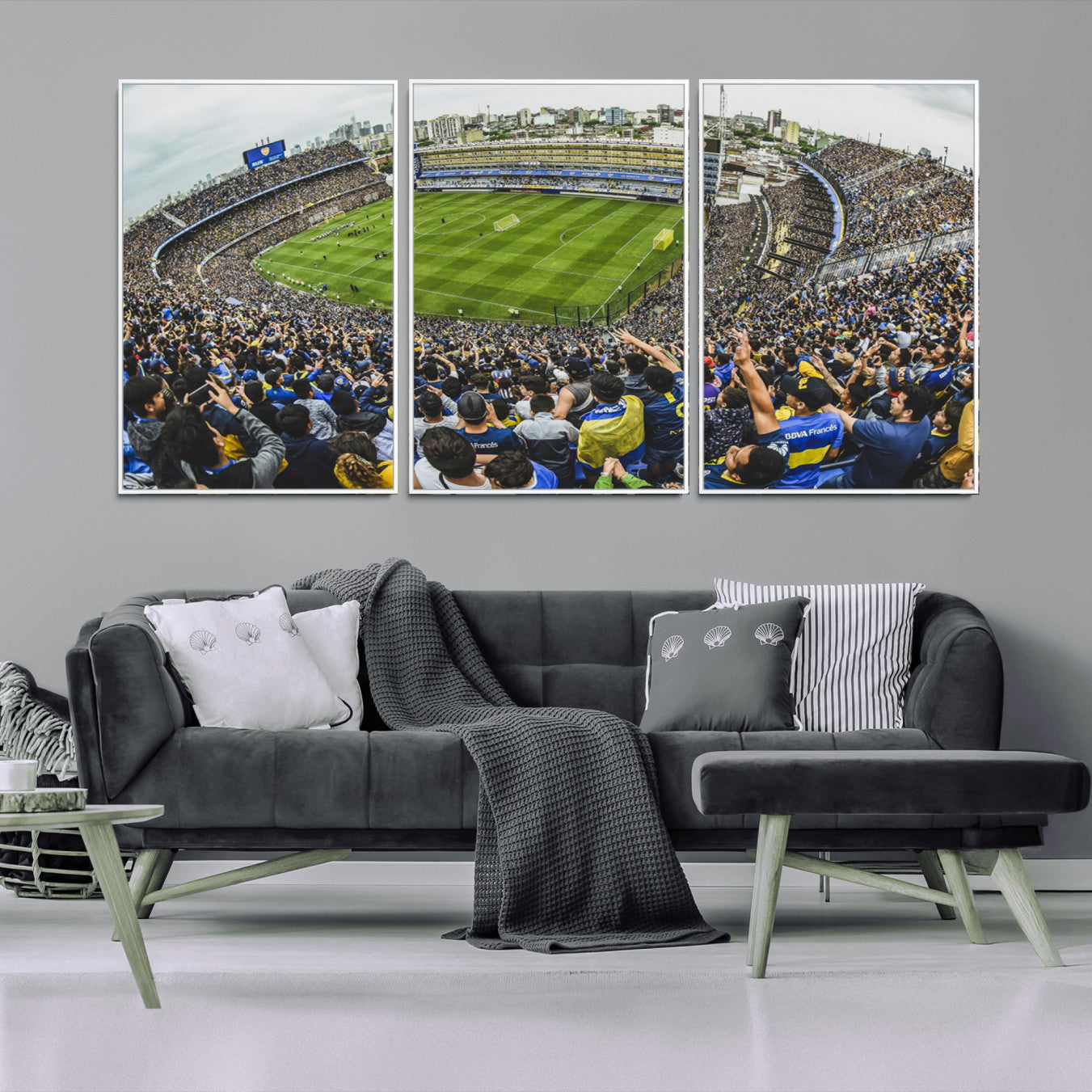63839-MGV-CV-36X24-Boca Juniors Soccer Team Print Wall Art - Buenos Aires Bombonera Stadium Canvas Print