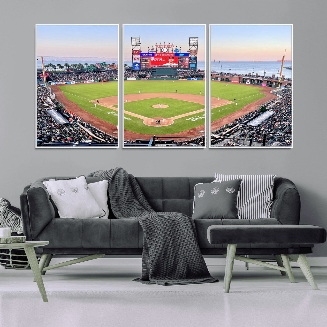 -San Francisco Giants Baseball Team Print - Oracle Park Stadium Wall Art Canvas Print