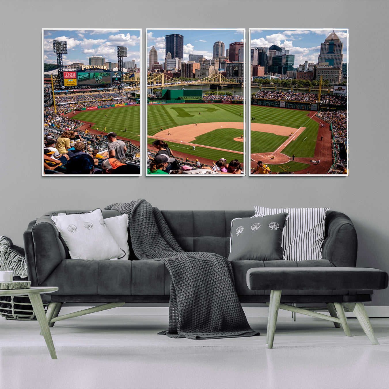 -Pittsburgh Pirates Baseball Team Print - PNC Park Stadium Wall Art Canvas Print - Ready to Hang