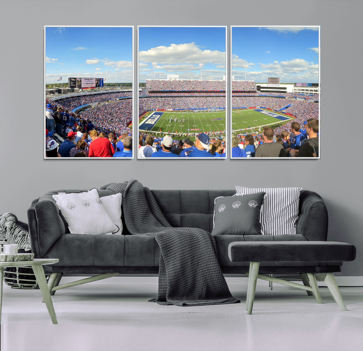 35302-MGV-CV-36X24-Buffalo Bills NFL Football Team Print - Buffalo Highmark Stadium Wall Art Canvas Print