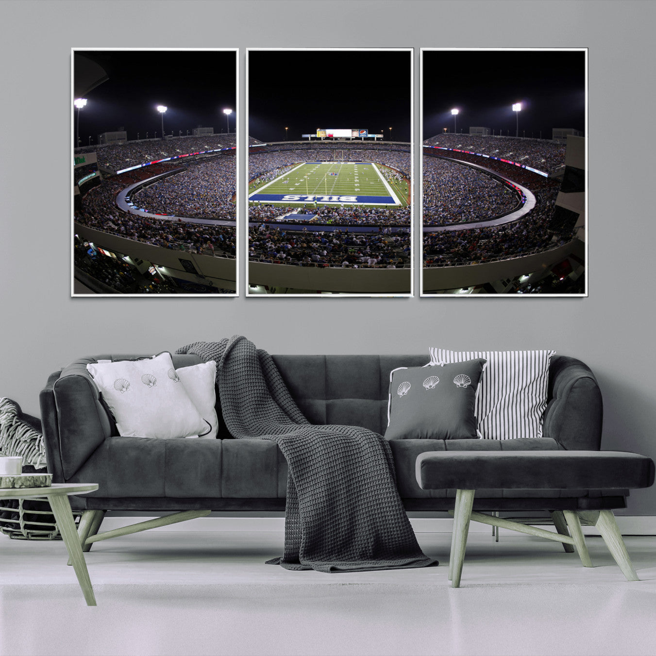 98546-MGV-CV-36X24-Buffalo Bills NFL Football Team Print - Buffalo Highmark Stadium Wall Art Canvas Print