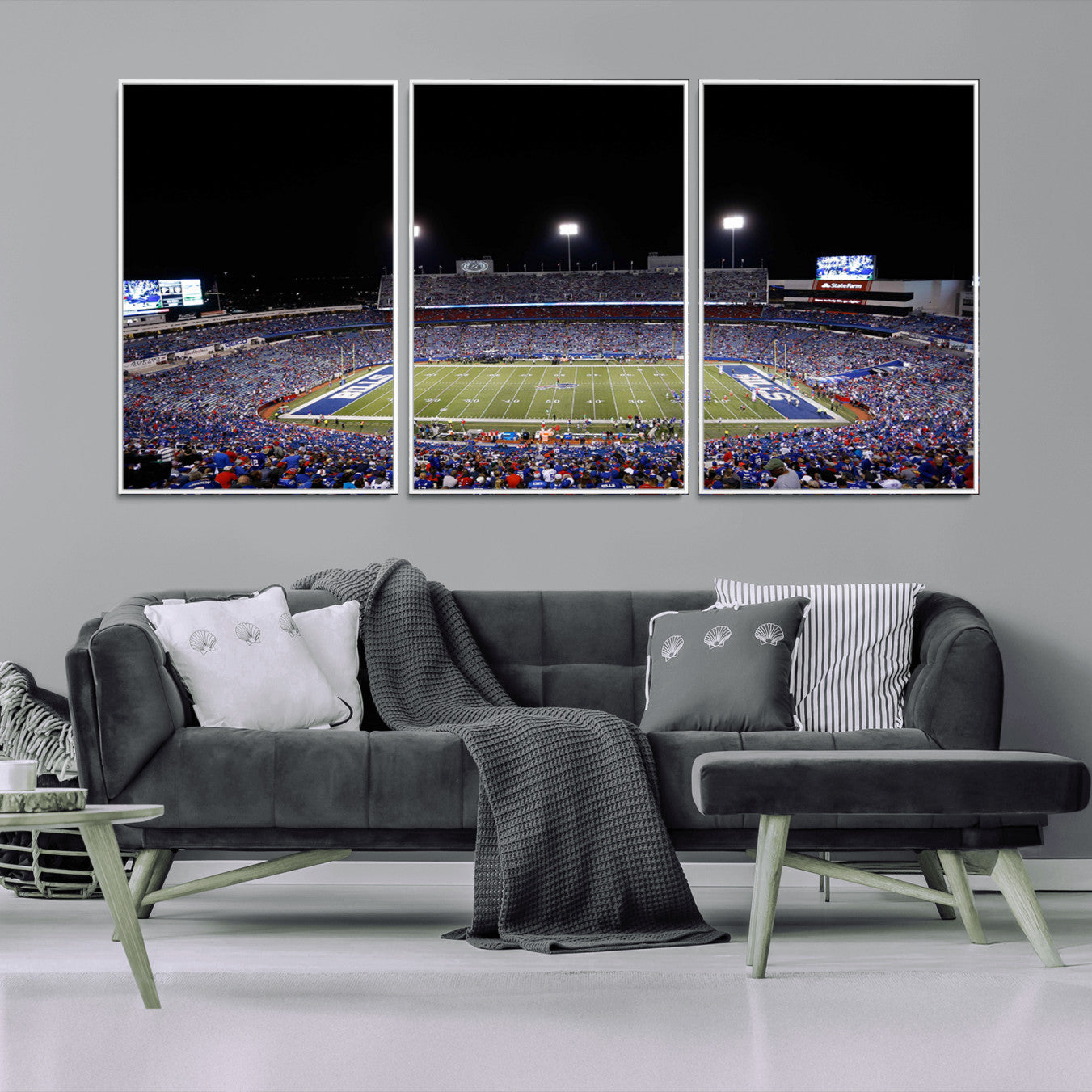 -Buffalo Bills Wall Art - Buffalo Bills Stadium Canvas Print, Perfect Sports Decor for Living Rooms,