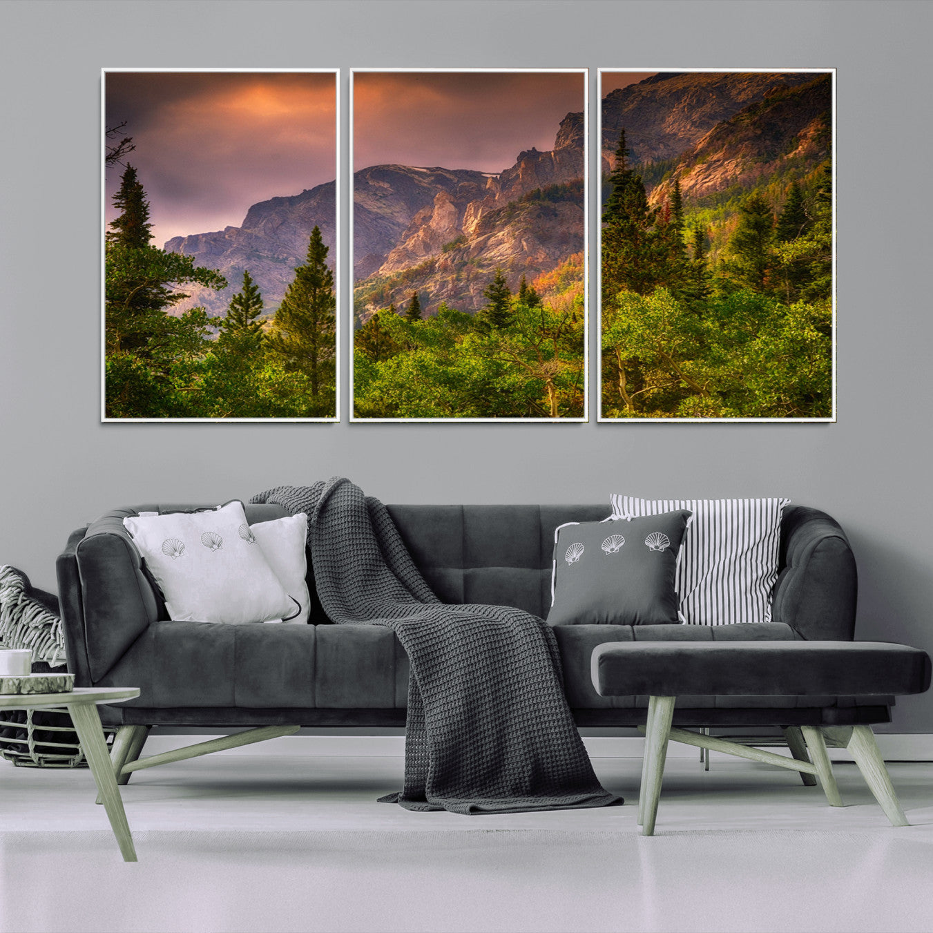 81684-MGV-CV-36X24-Colorado Rockies Mountains Wall Art Canvas Print | Ready to Hang Framed Mountain Landscape