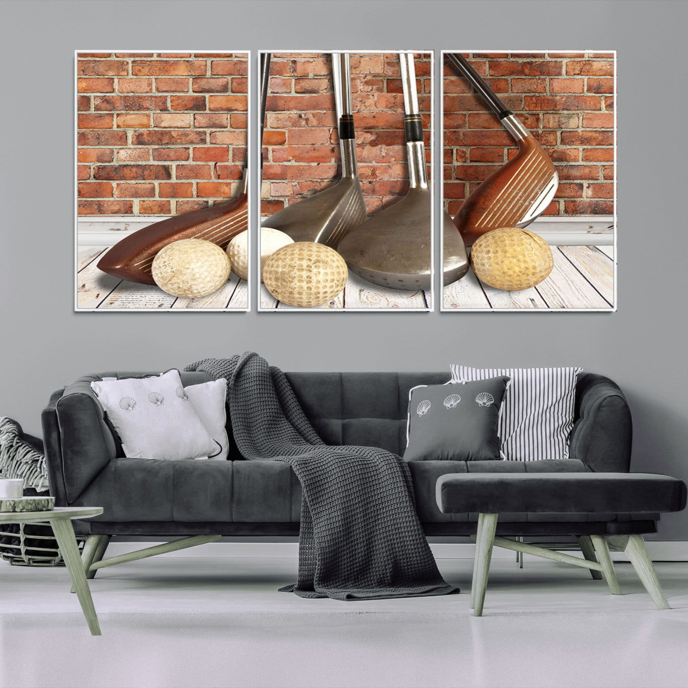 -Vintage Golf Ball Wall Art Canvas Print | Golf Decor for Man Cave or Office | Ready to Hang and