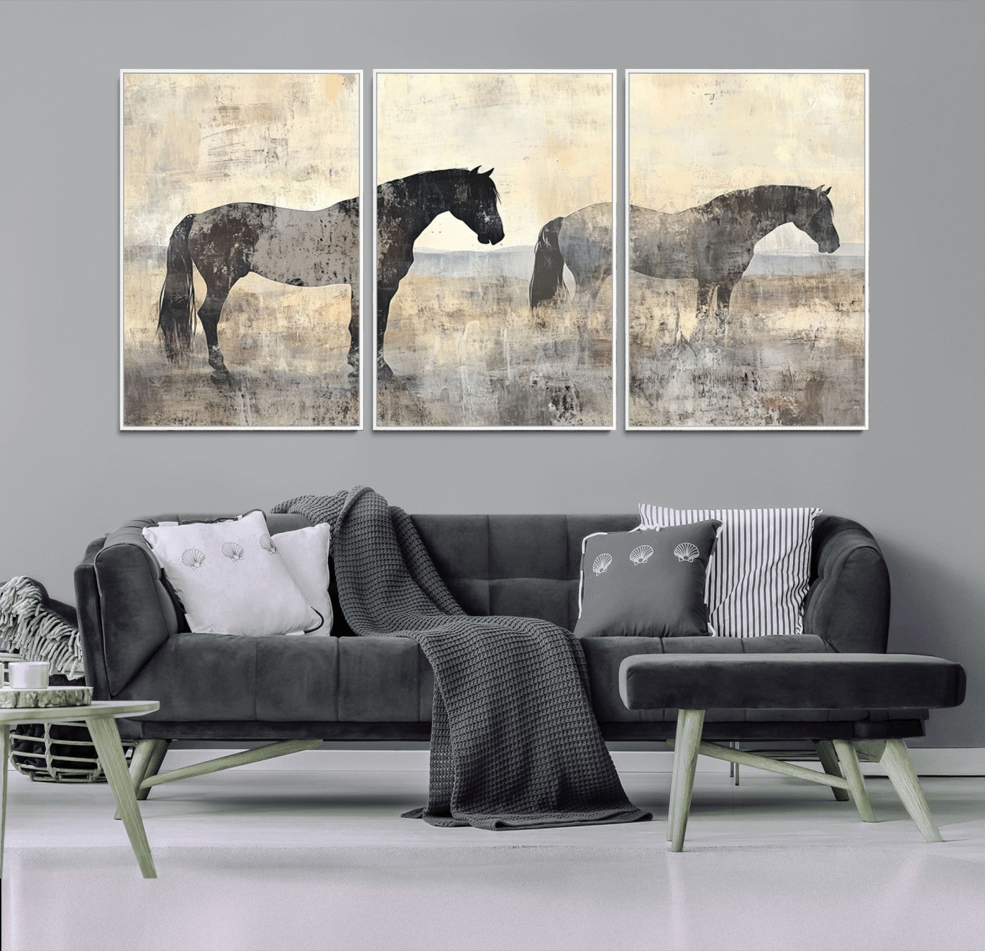 81988-MGV-CV-36X24-Vintage Horses Wall Art Canvas Print