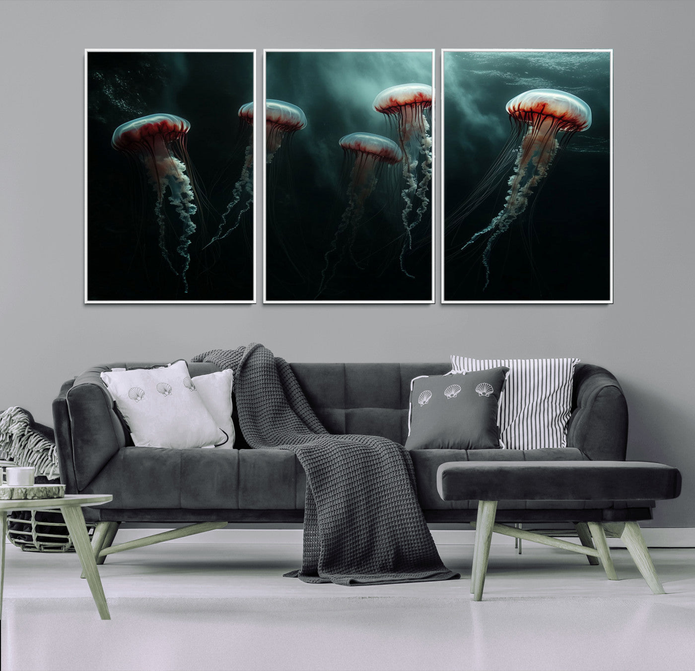 59728-MGV-CV-36X24-Abstract Jellyfish Wall Art Canvas Print