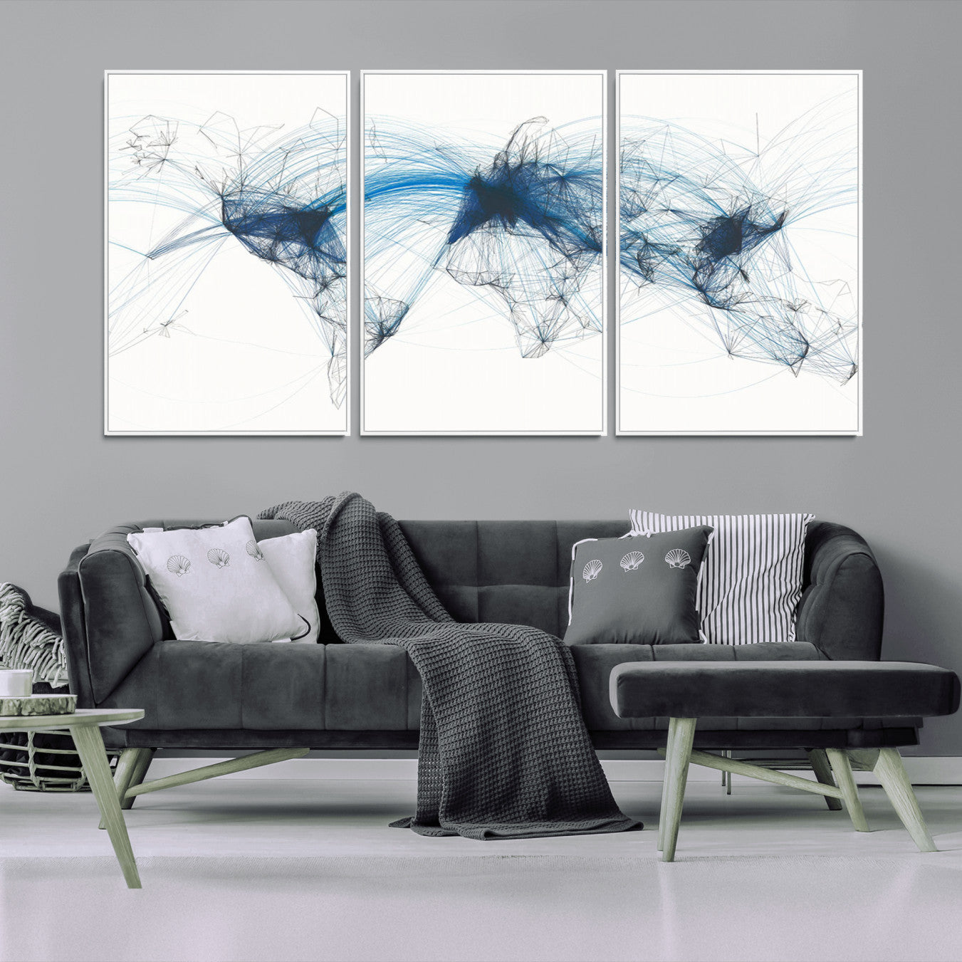 -Push Pin World Map Canvas Print – Travel Tracker Wall Art for Couples, Perfect Anniversary Gift for Home or Office Decor