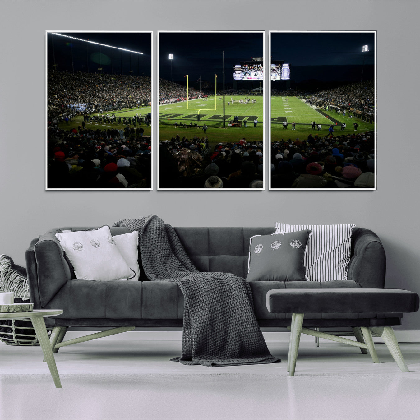 -Purdue Boilermakers Football Team Print - West Lafayette Ross–Ade Stadium Wall Art Canvas Print
