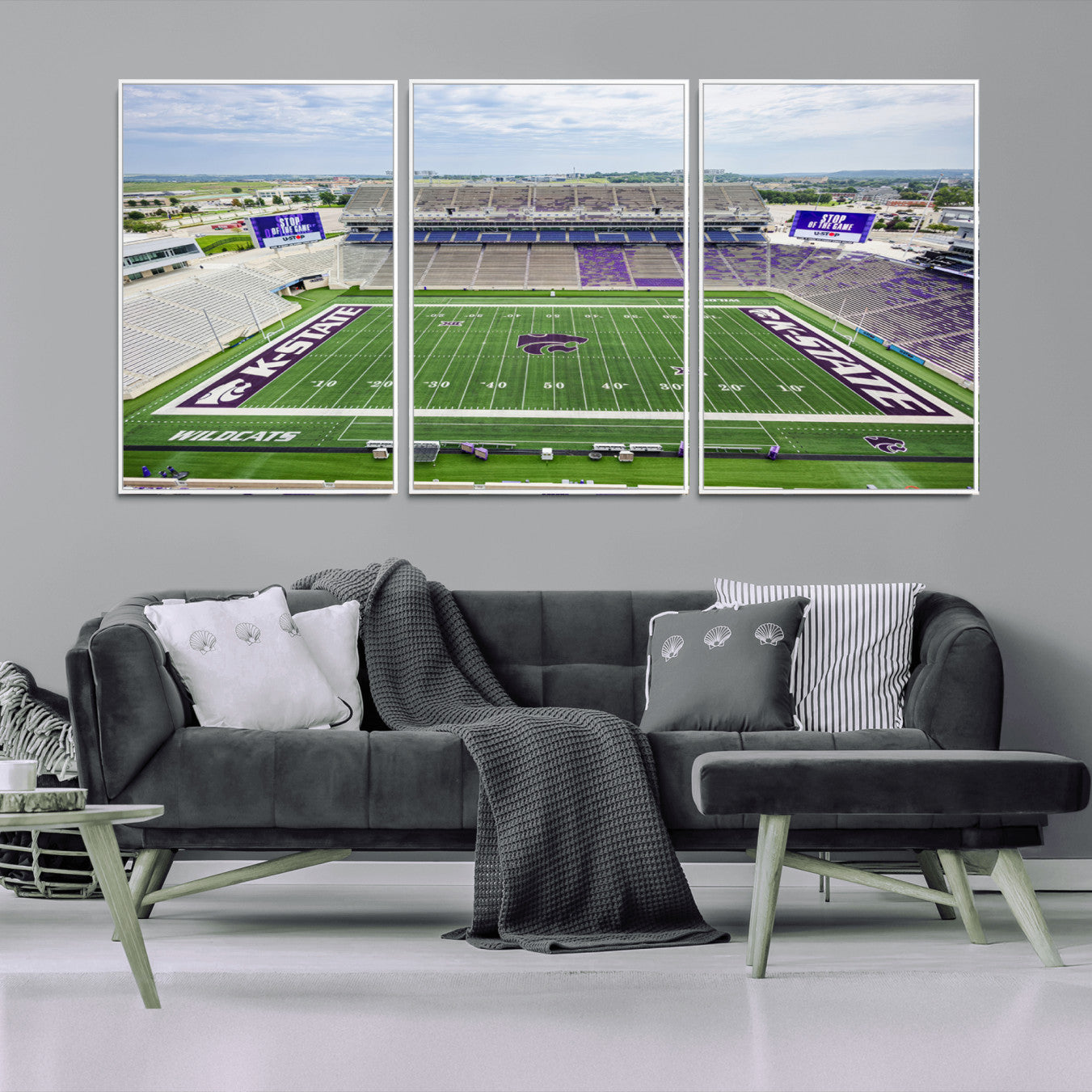-KState Wildcats Football Team Print - Manhattan Bill Snyder Family Football Stadium Wall Art Canvas