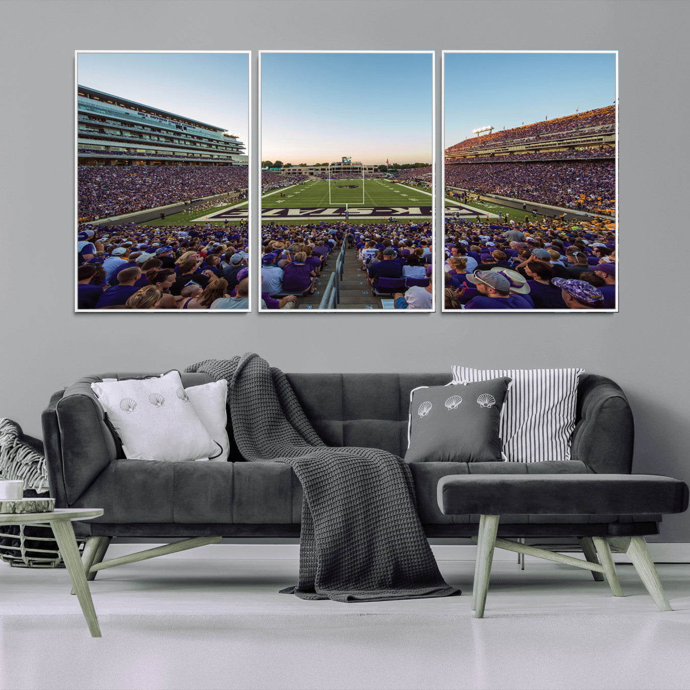 82792-MGV-FC-60X30-3P_White-Kansas State University Wildcats Football Team Print - Manhattan Bill Snyder Family Football Stadium