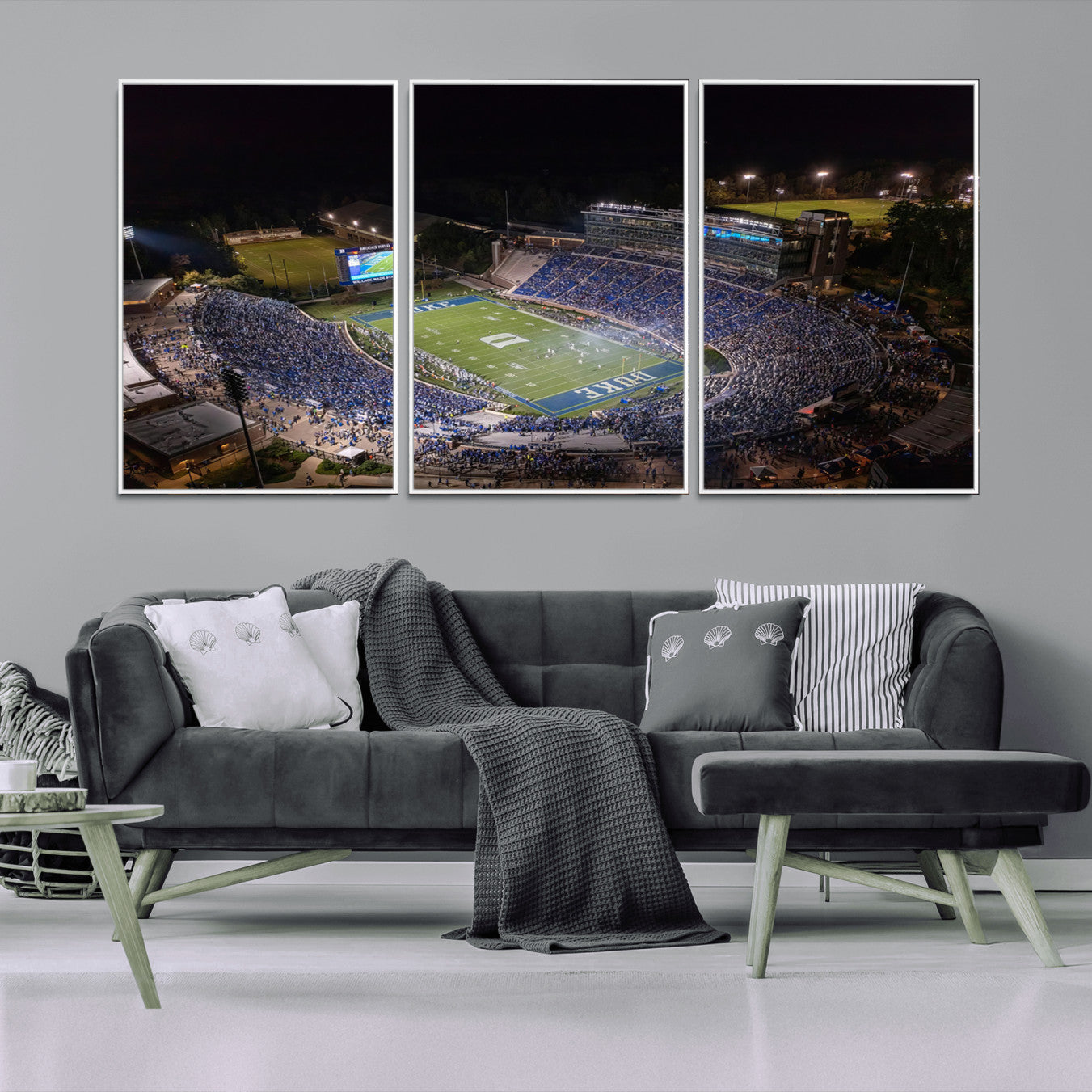 -Duke University Blue Devils Football Print Canvas - Durham Wallace Wade Stadium Wall Art Canvas