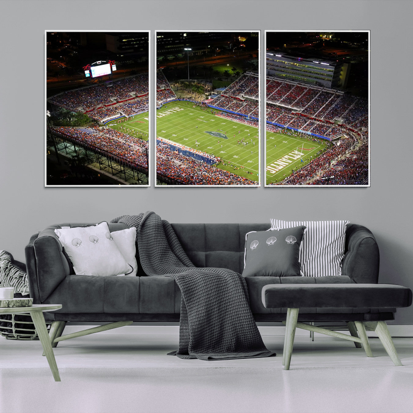 -Florida Atlantic University Owls Canvas Print, Football Team Print - Boca Raton FAU Stadium Wall Art