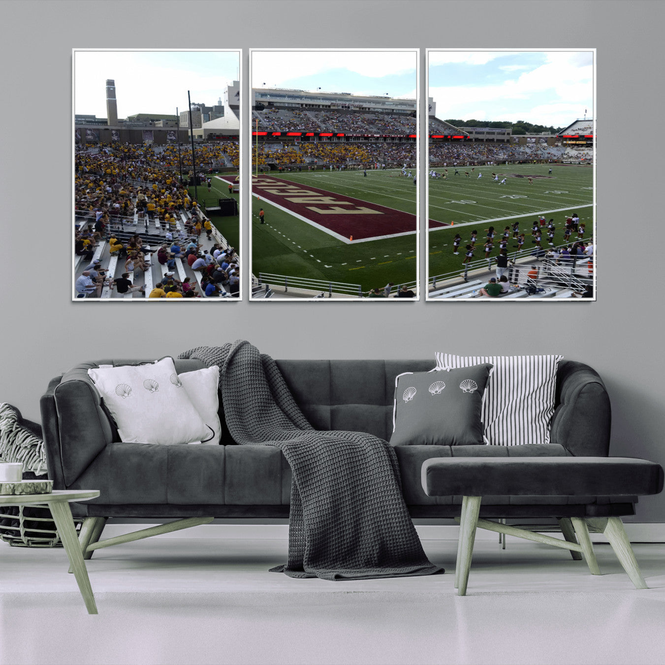 -Boston College Eagles Football Team Print - Boston Alumni Stadium Wall Art Canvas Print
