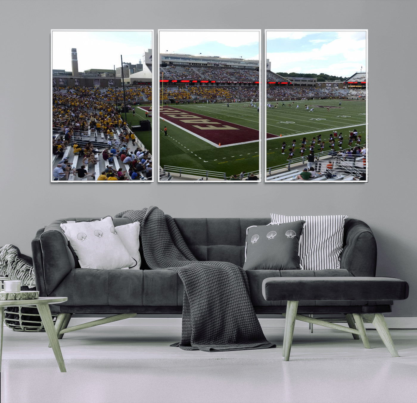 -Boston College Eagles Football Team Print - Boston Alumni Stadium Wall Art Canvas Print