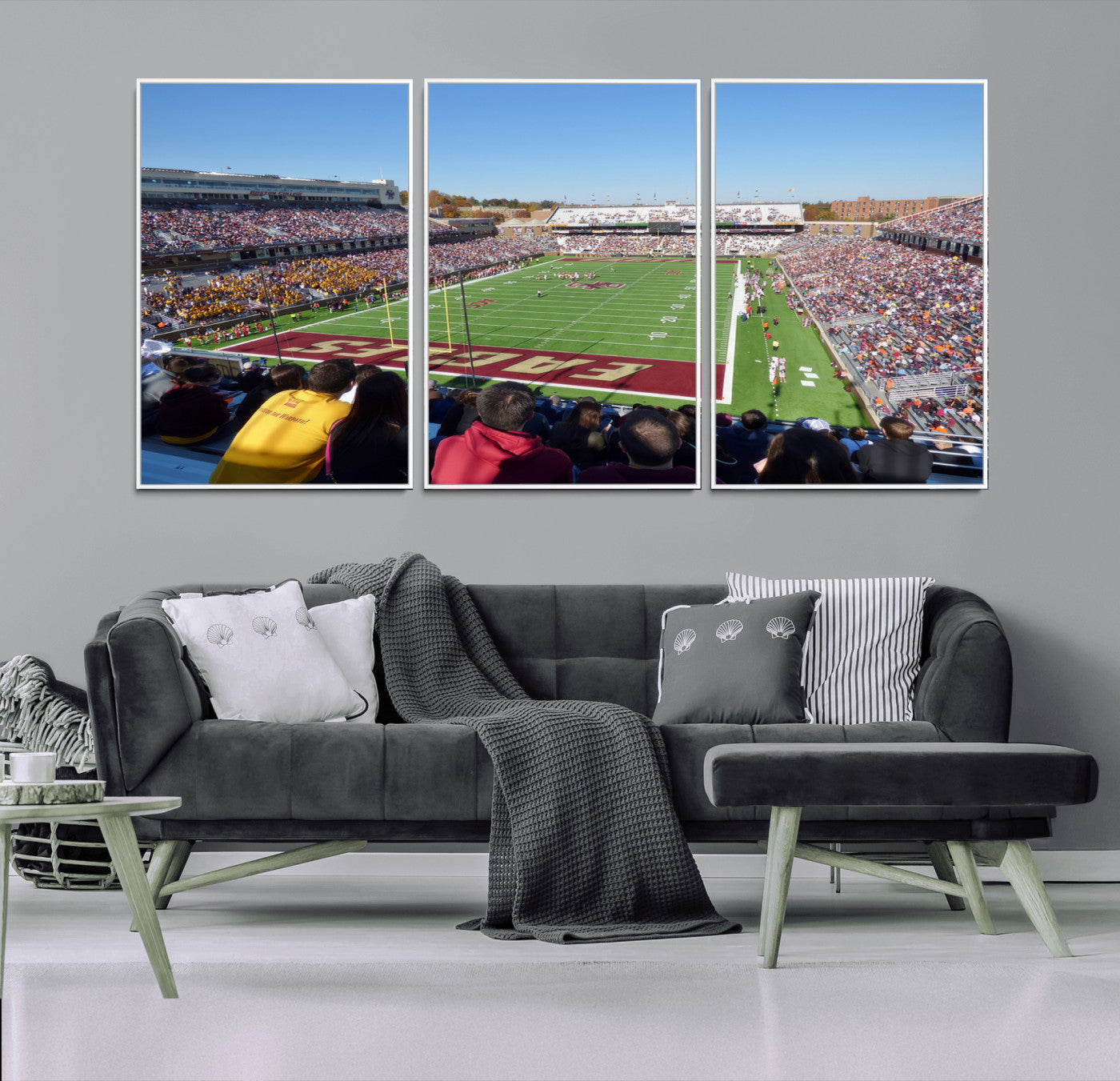-Boston College Eagles Football Team Print - Boston Alumni Stadium Wall Art Canvas Print