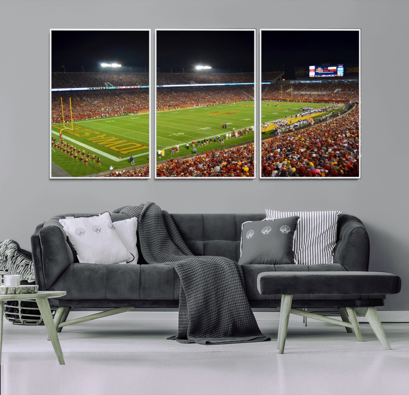 -Iowa State University Cyclones Football Team Print - Ames Jack Trice Stadium Canvas Print