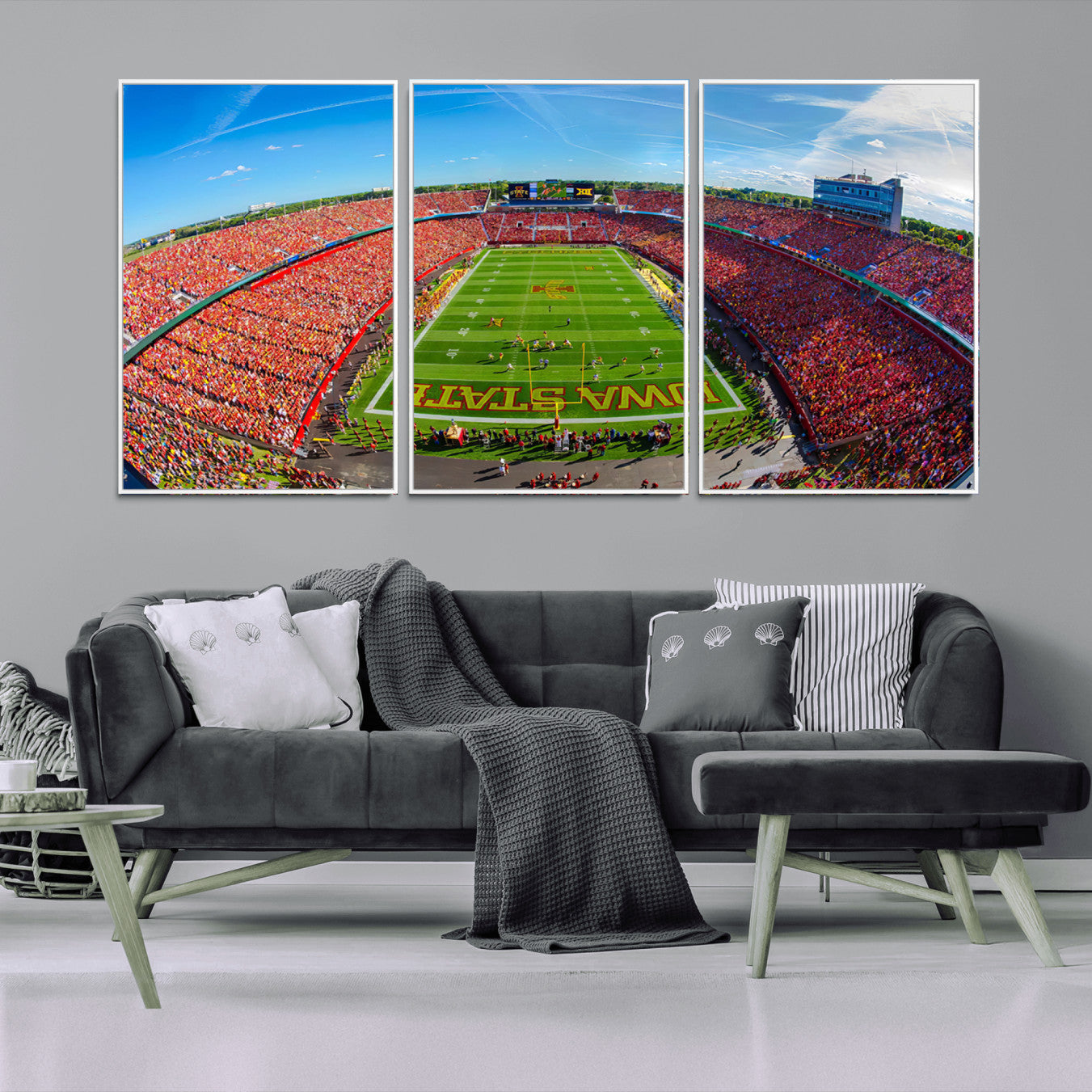 -Iowa State University Cyclones Football Team Print - Ames Jack Trice Stadium Art Canvas Print